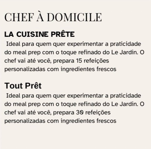Private chef at your home